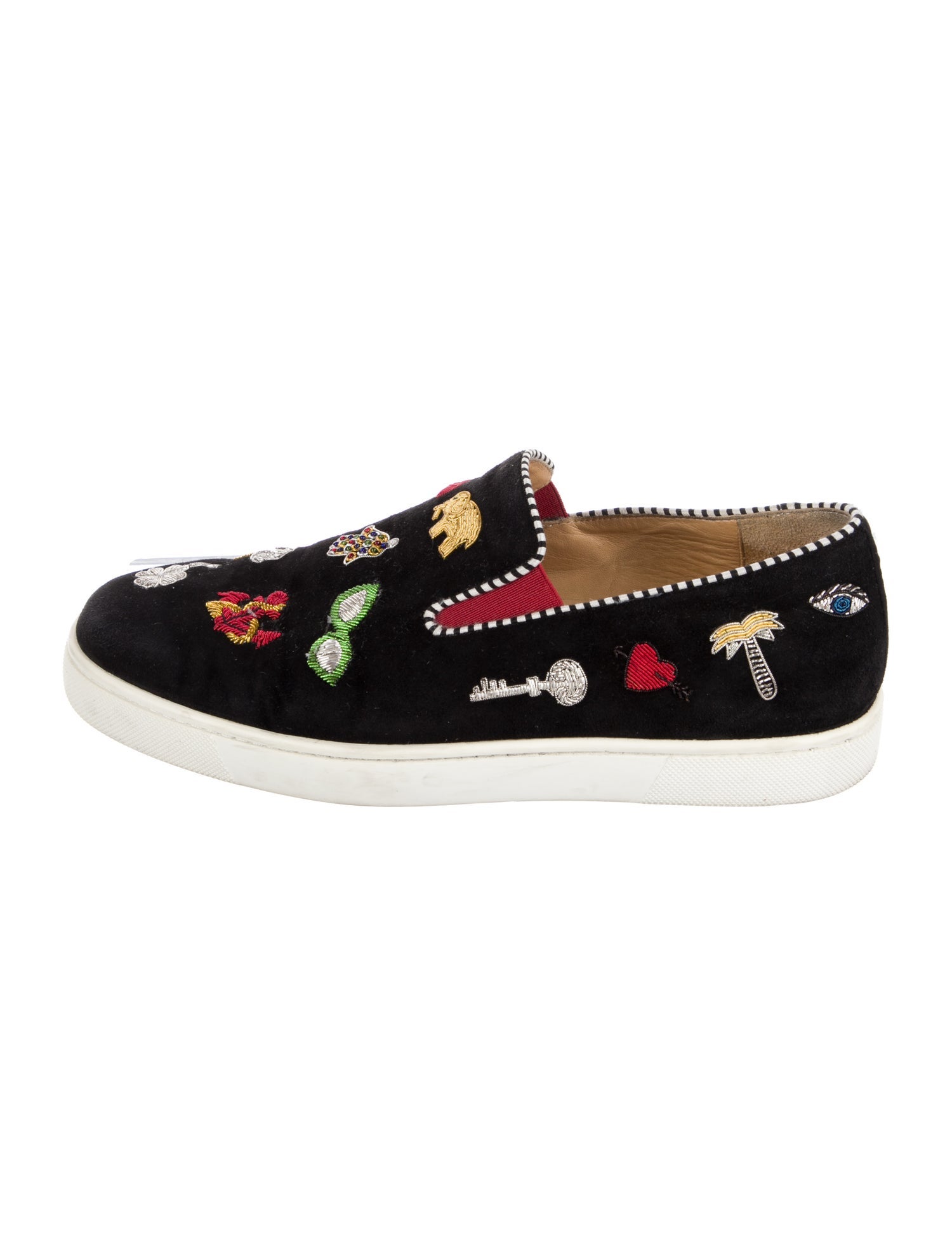 Christian Louboutin Suede Printed Sneakers