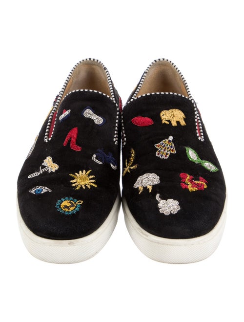 Christian Louboutin Suede Printed Sneakers