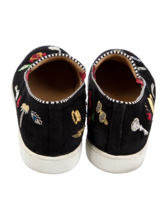 Christian Louboutin Suede Printed Sneakers
