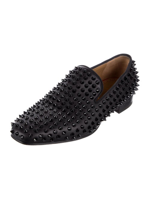 Christian Louboutin Spike Accents Leather Loafers