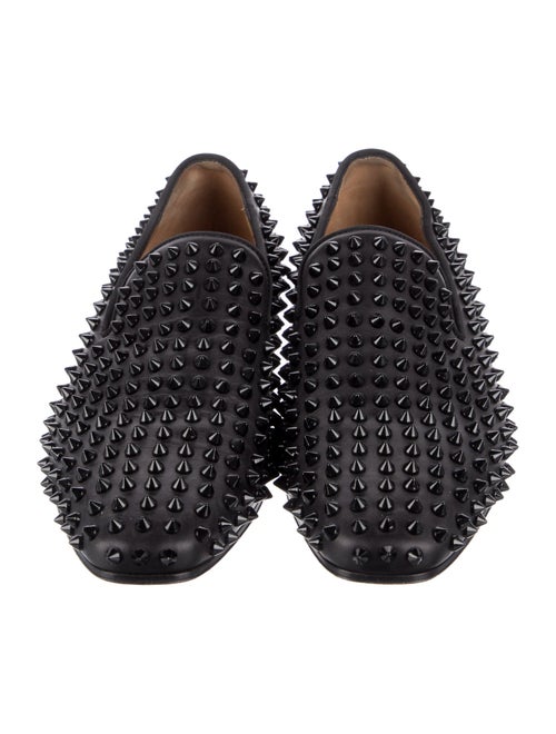 Christian Louboutin Spike Accents Leather Loafers