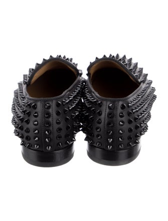 Christian Louboutin Spike Accents Leather Loafers