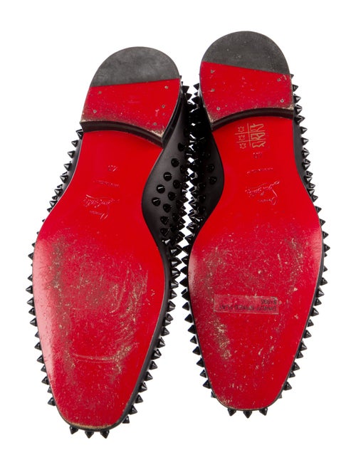 Christian Louboutin Spike Accents Leather Loafers