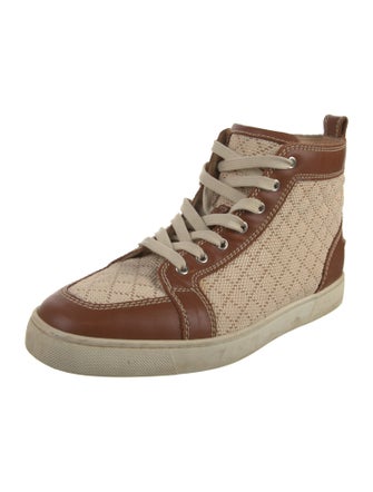 Christian Louboutin Leather Printed Sneakers