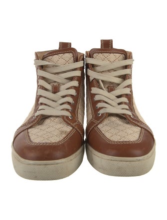 Christian Louboutin Leather Printed Sneakers