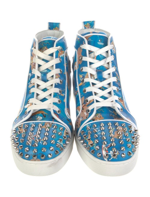 Christian Louboutin Spike Accents Leather Sneakers