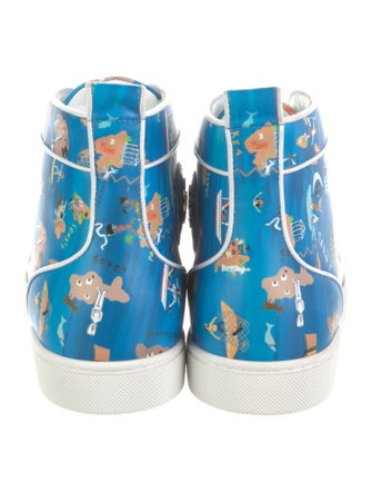 Christian Louboutin Spike Accents Leather Sneakers