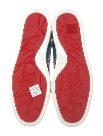 Christian Louboutin Spike Accents Leather Sneakers