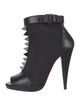 Christian Louboutin Rockstud Accents Leather Lace-Up Boots