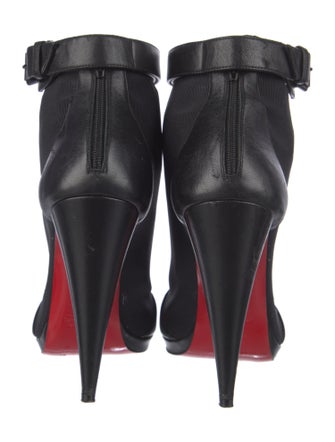 Christian Louboutin Rockstud Accents Leather Lace-Up Boots