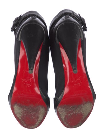 Christian Louboutin Rockstud Accents Leather Lace-Up Boots