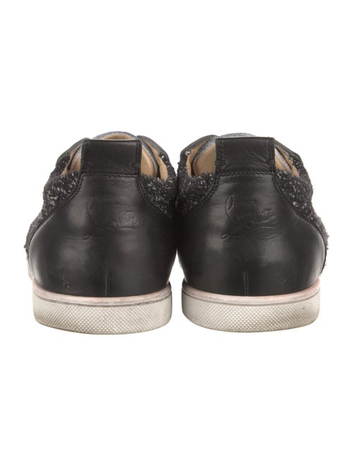 Christian Louboutin Spike Accents Tweed Sneakers