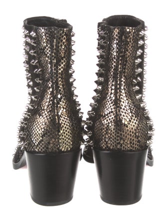 Christian Louboutin Spike Accents Suede Boots