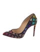 Christian Louboutin Suede Crystal Embellishments Pumps