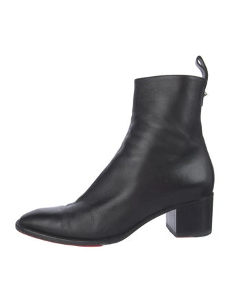 Christian Louboutin Spike Accents Leather Boots