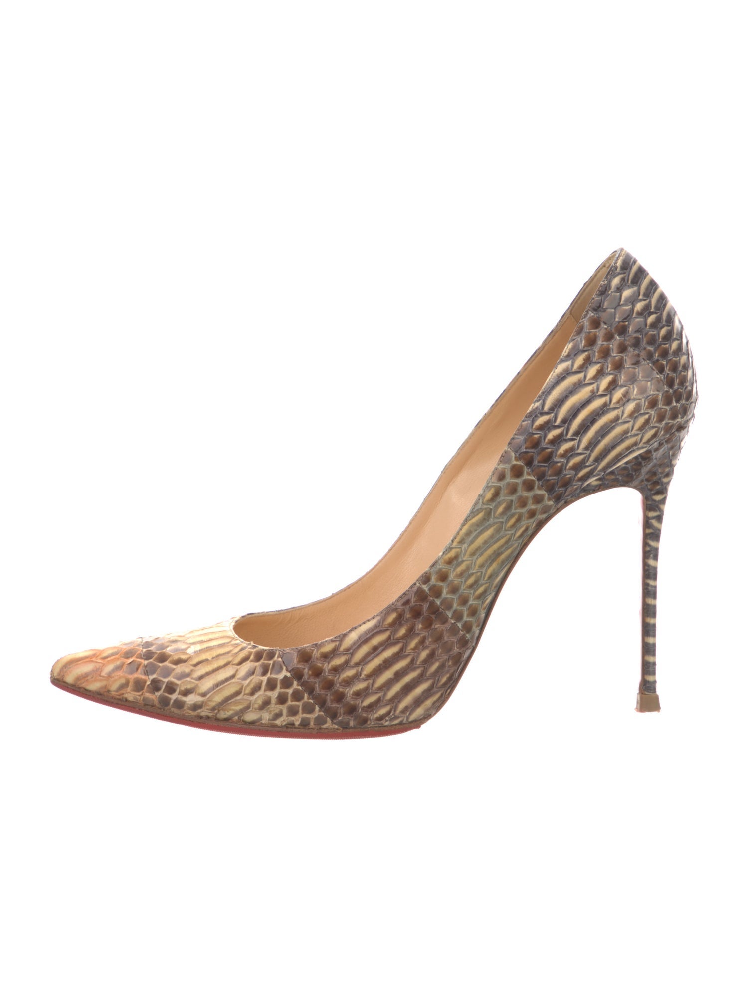 Christian Louboutin Snakeskin Animal Print Pumps