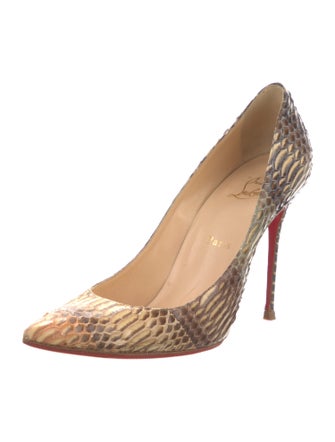 Christian Louboutin Snakeskin Animal Print Pumps