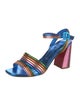 Christian Louboutin Leather Colorblock Pattern Sandals