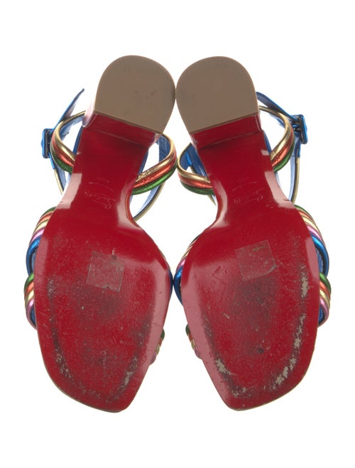 Christian Louboutin Leather Colorblock Pattern Sandals