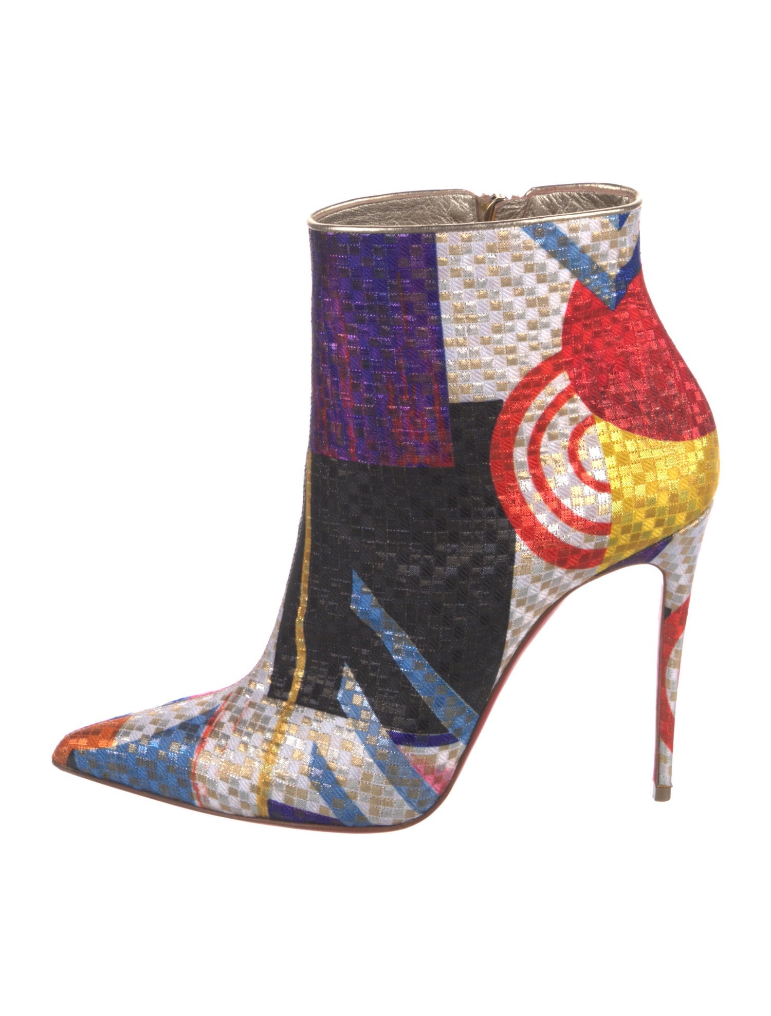 Christian Louboutin Colorblock Pattern Chelsea Boots