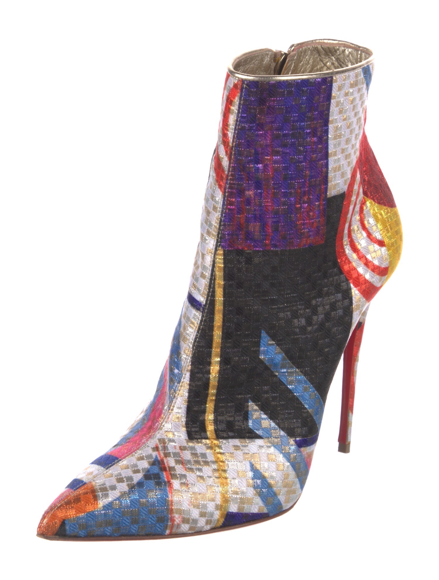 Christian Louboutin Colorblock Pattern Chelsea Boots