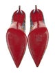 Christian Louboutin Leather Plaid Print Pumps
