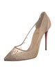 Christian Louboutin Mesh Crystal Embellishments Pumps