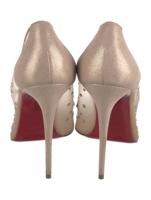 Christian Louboutin Mesh Crystal Embellishments Pumps