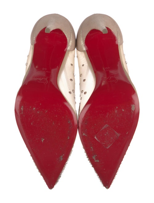 Christian Louboutin Mesh Crystal Embellishments Pumps