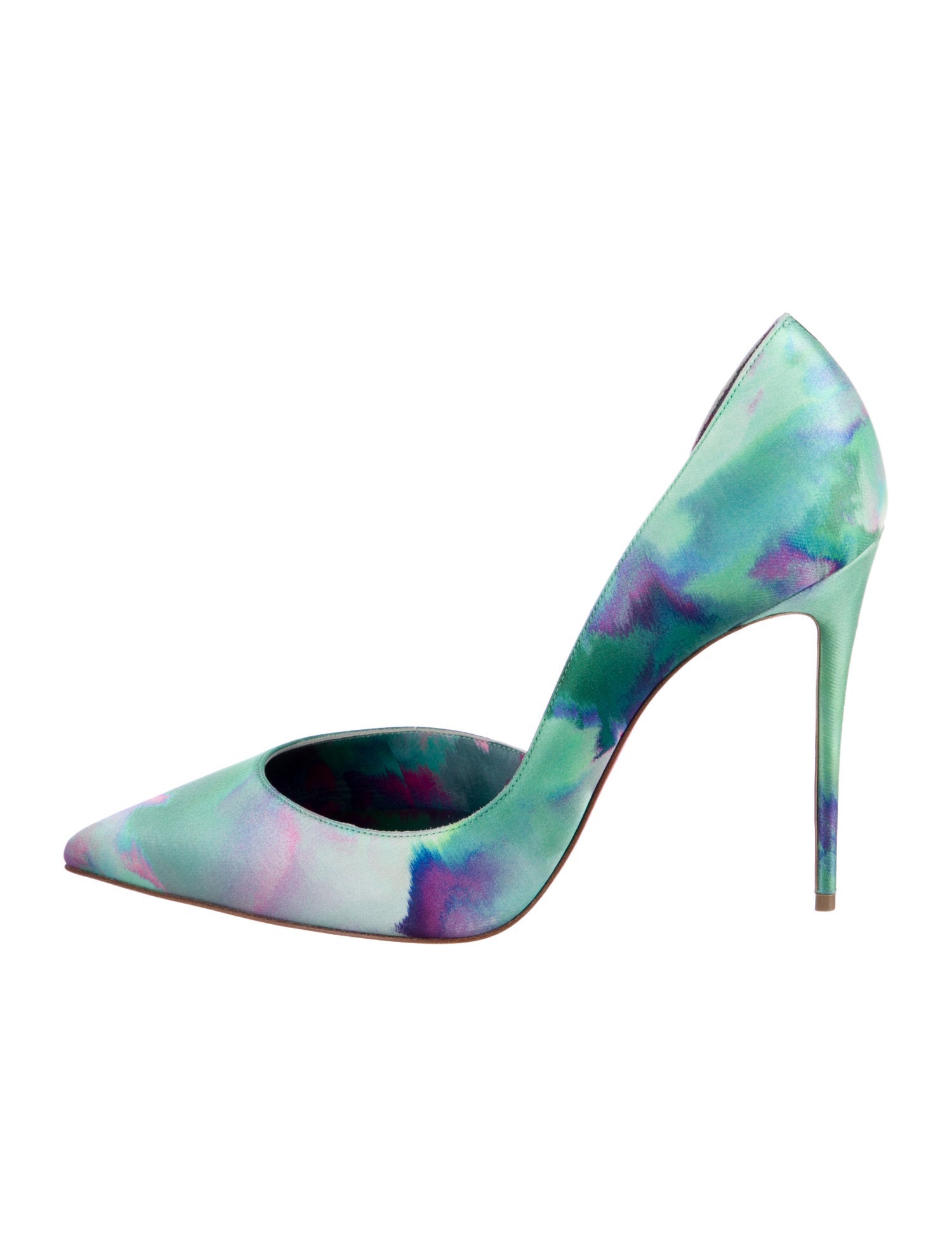 Christian Louboutin Satin Tie-Dye Print D'Orsay Pumps w/ Tags