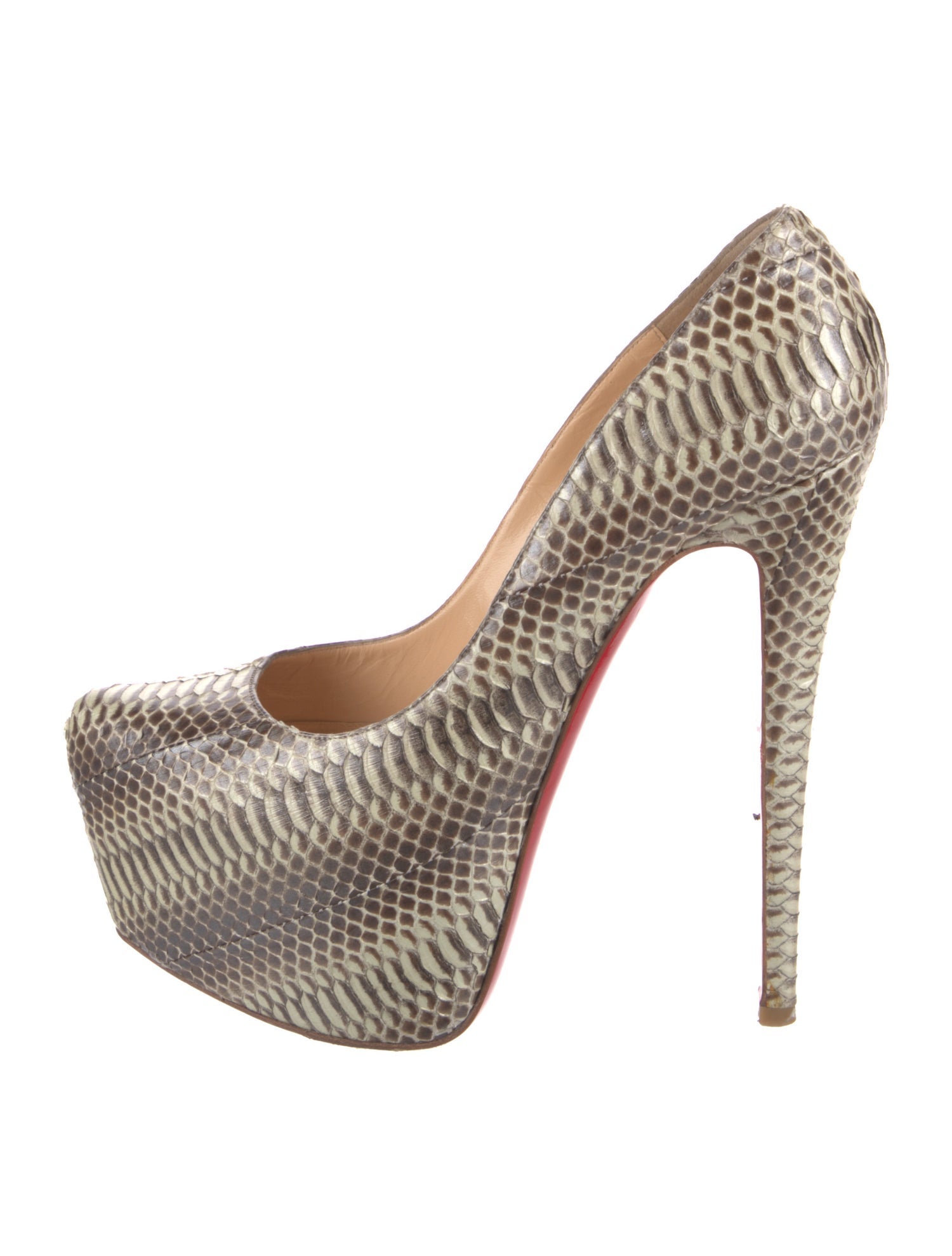 Christian Louboutin Snakeskin Animal Print Pumps