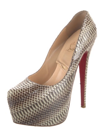 Christian Louboutin Snakeskin Animal Print Pumps