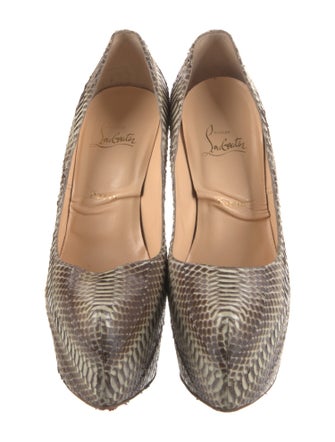 Christian Louboutin Snakeskin Animal Print Pumps