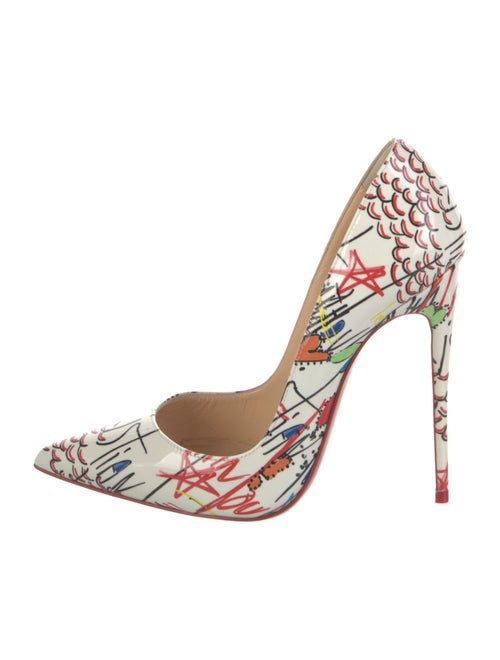 Christian Louboutin Patent Leather Printed Pumps