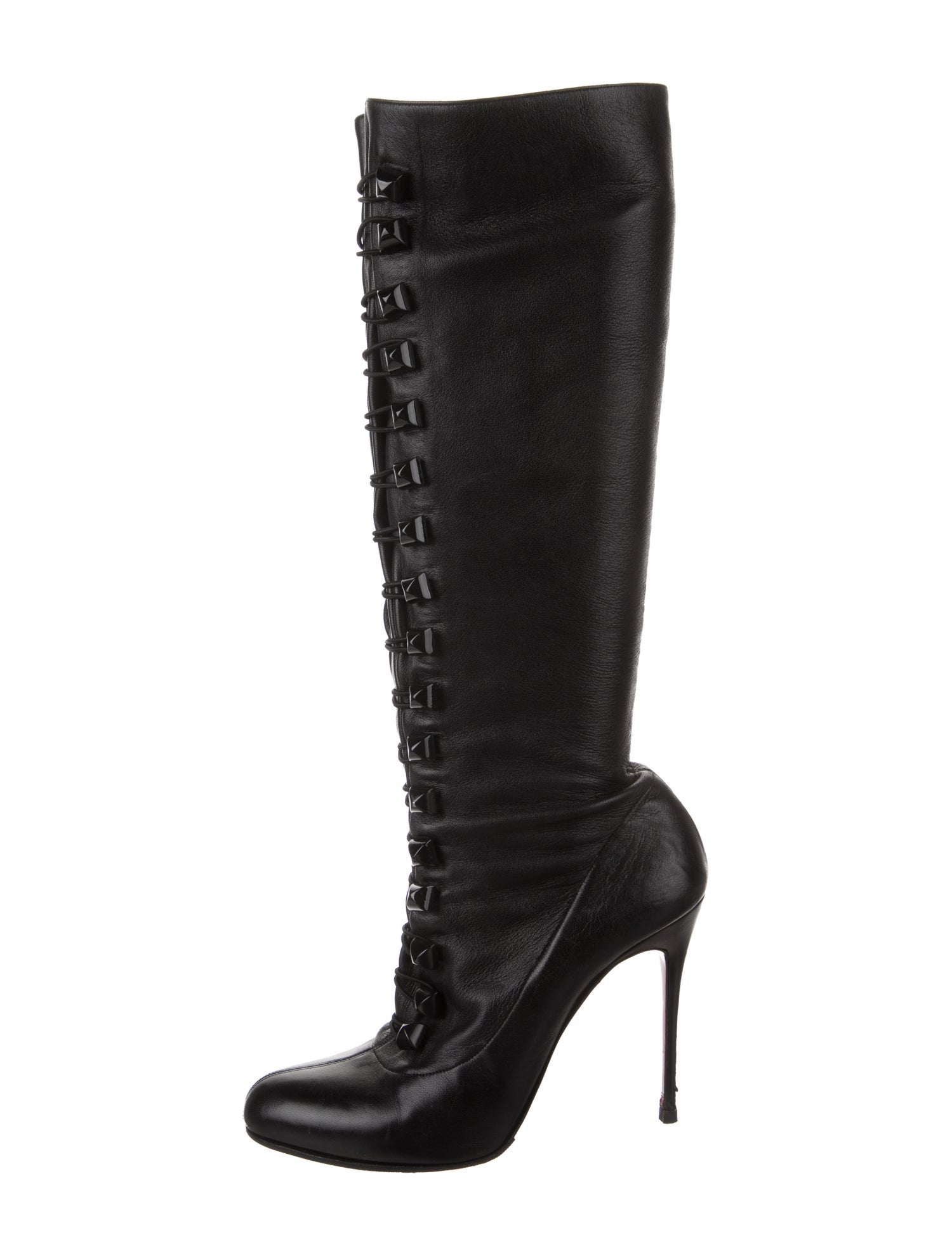 Christian Louboutin Leather Lace-Up Boots