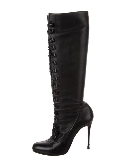 Christian Louboutin Leather Lace-Up Boots
