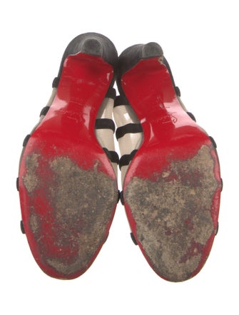 Christian Louboutin Suede Mesh Accents Gladiator Sandals