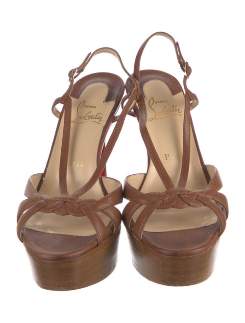 Christian Louboutin Leather Slingback Sandals