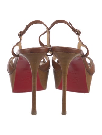 Christian Louboutin Leather Slingback Sandals