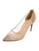 Christian Louboutin Mesh Crystal Embellishments Pumps