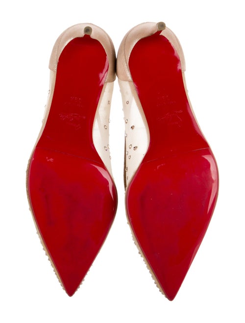 Christian Louboutin Mesh Crystal Embellishments Pumps