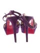 Christian Louboutin Suede T-Strap Pumps