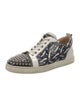 Christian Louboutin Spike Accents Patent Leather Sneakers