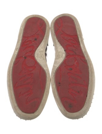 Christian Louboutin Spike Accents Patent Leather Sneakers