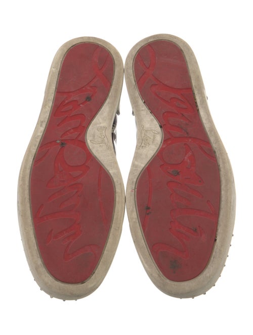 Christian Louboutin Spike Accents Patent Leather Sneakers