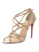 Christian Louboutin Spike Accents Leather Slingback Pumps