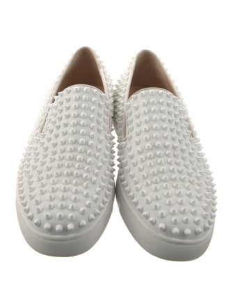Christian Louboutin Spike Accents Leather Sneakers