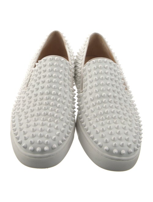 Christian Louboutin Spike Accents Leather Sneakers