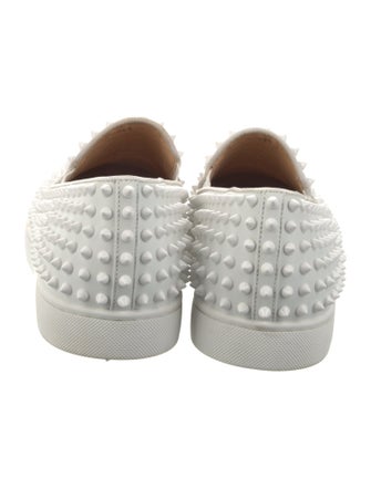 Christian Louboutin Spike Accents Leather Sneakers