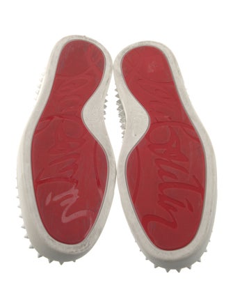 Christian Louboutin Spike Accents Leather Sneakers